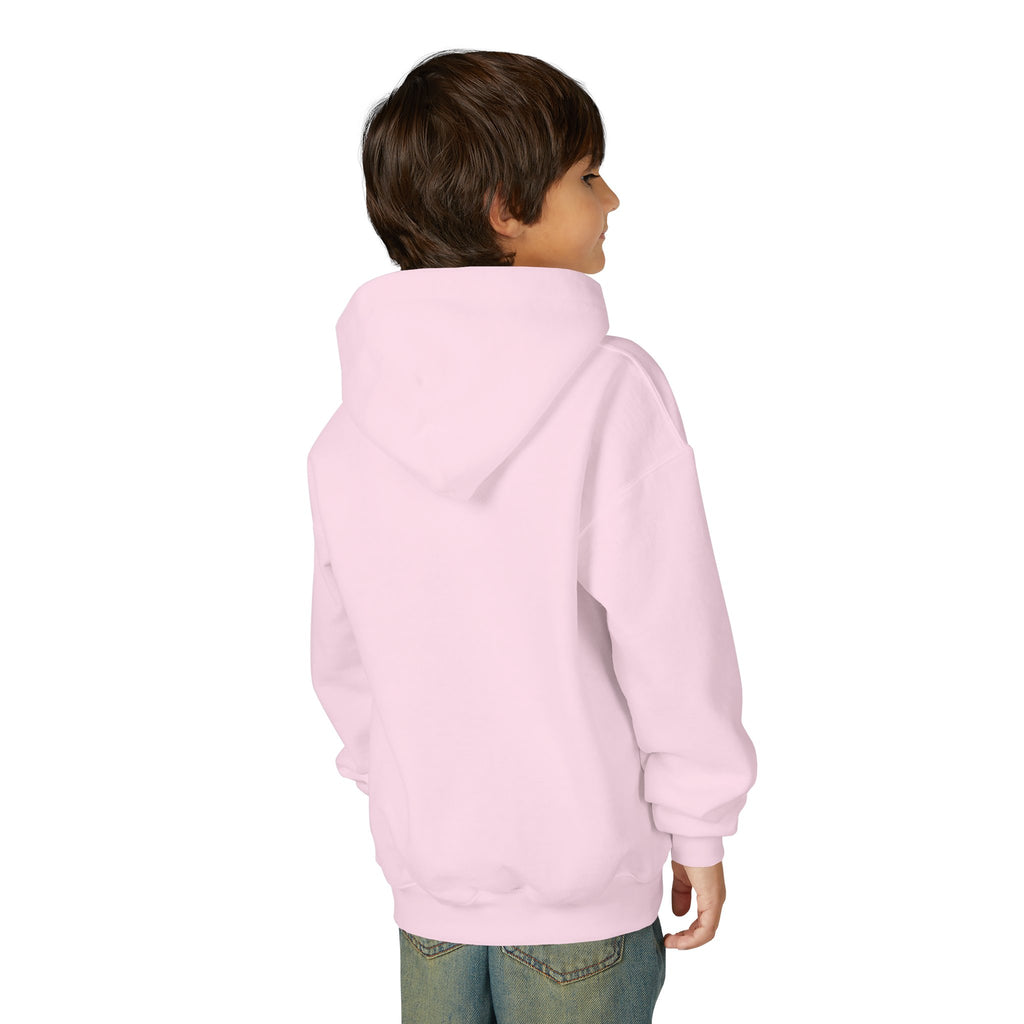 Youth Hoodie — Minimal Dove Logo "Wild & Free" Chest Print