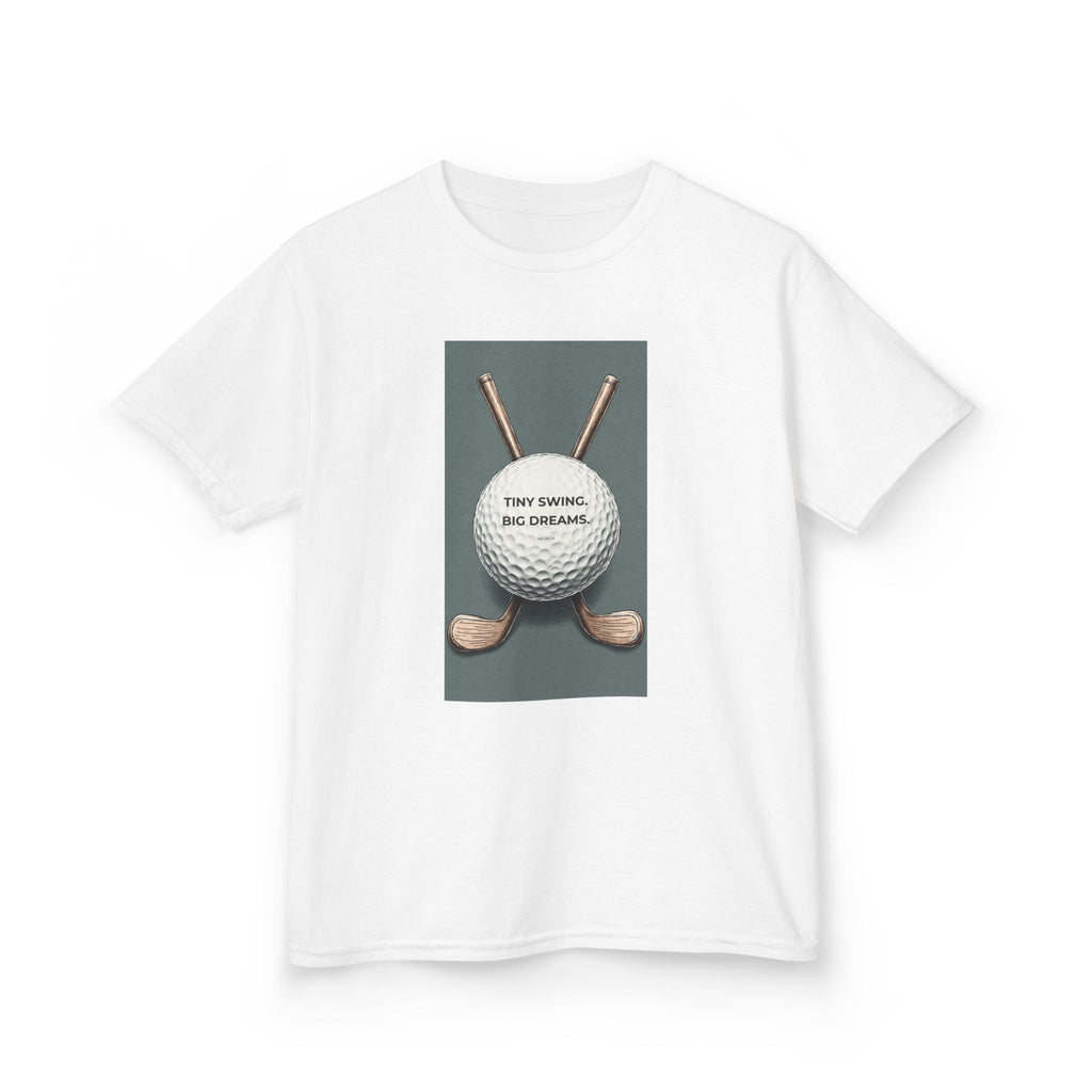 Kids Golf Tee — "Tiny Swing, Big Dreams" Graphic T‑Shirt