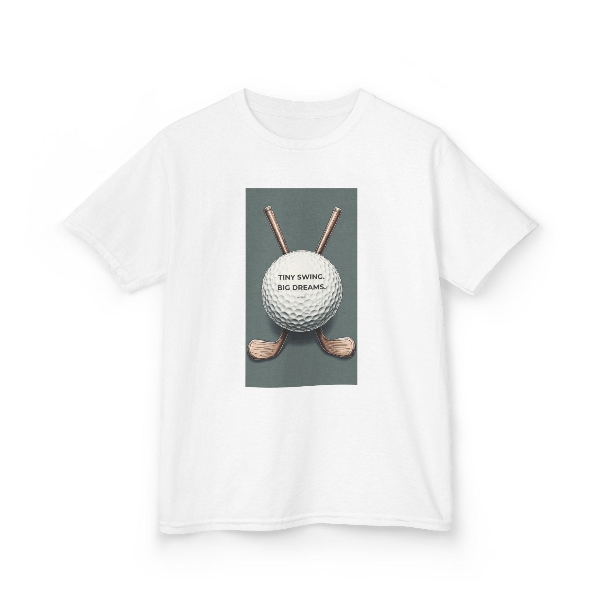 Kids Golf Tee — "Tiny Swing, Big Dreams" Graphic T‑Shirt