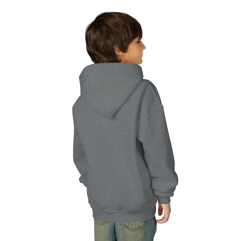 Youth Hoodie — Minimal Dove Logo "Wild & Free" Chest Print