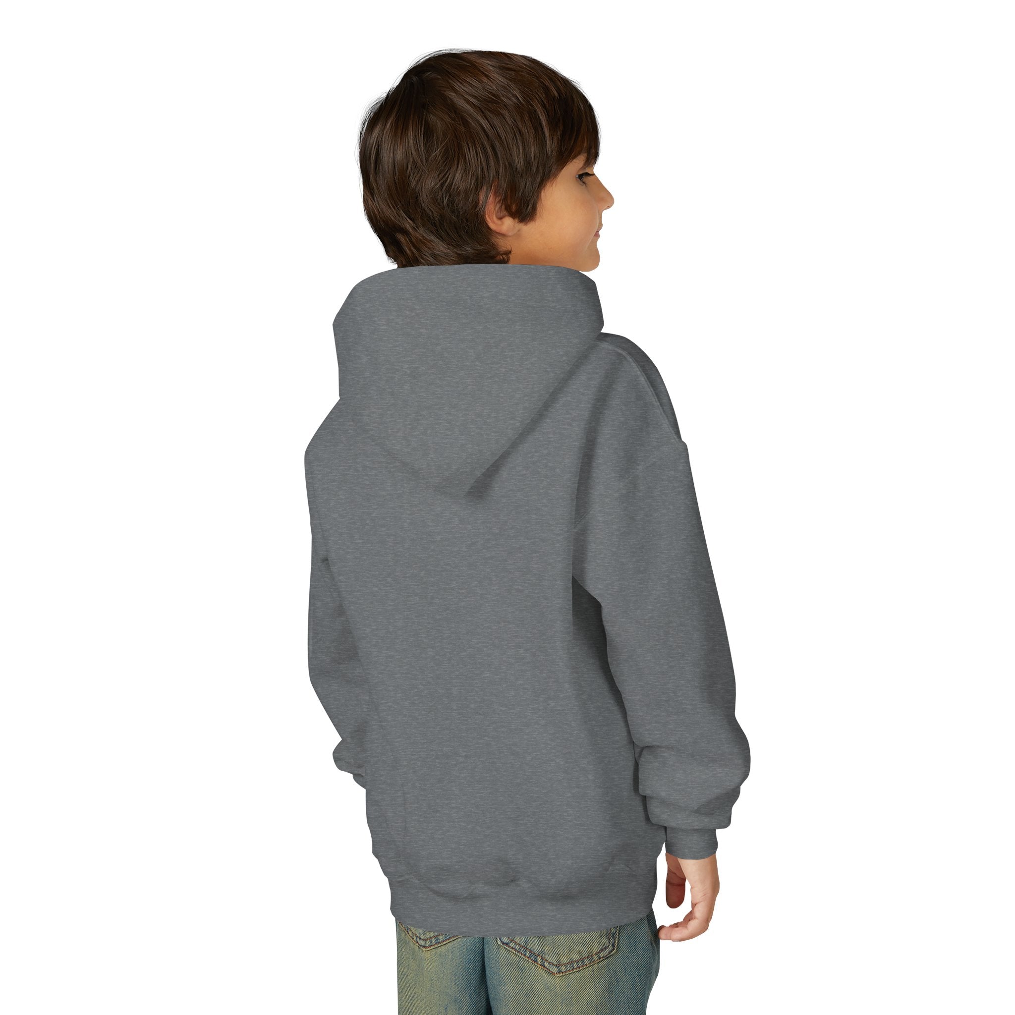 Youth Hoodie — Minimal Dove Logo "Wild & Free" Chest Print