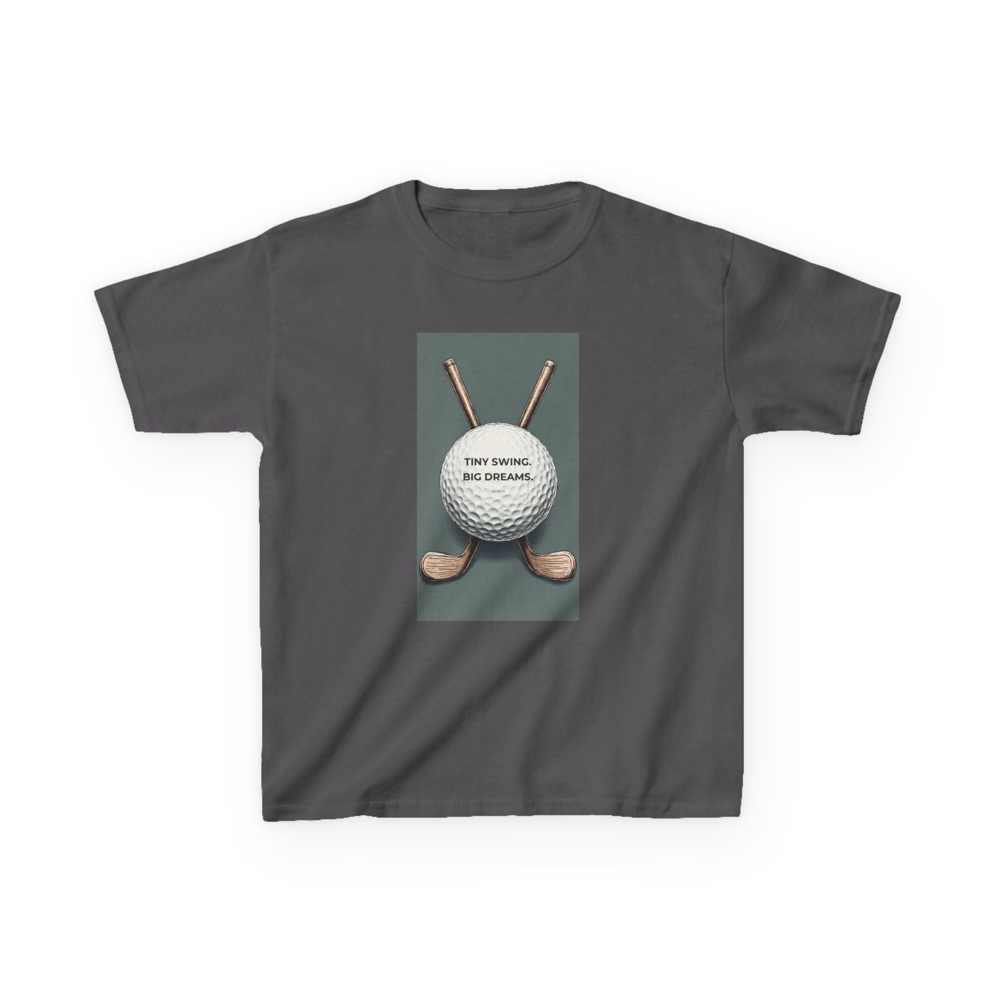 Kids Golf Tee — "Tiny Swing, Big Dreams" Graphic T‑Shirt