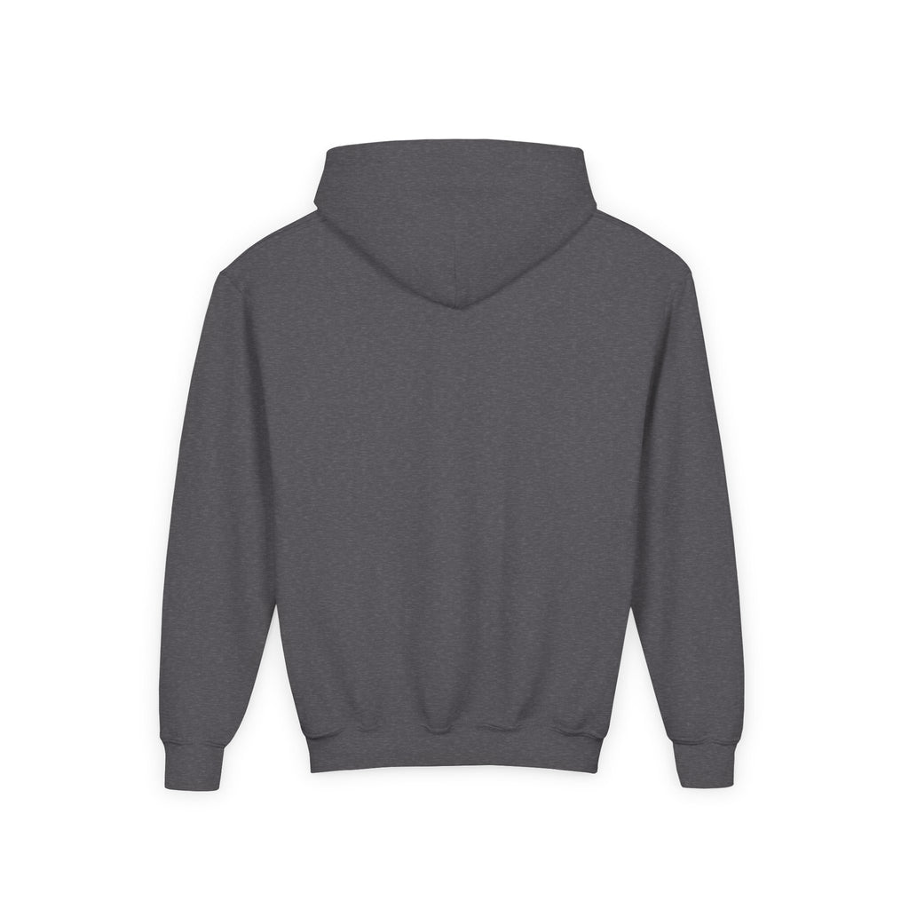 Youth Hoodie — Minimal Dove Logo "Wild & Free" Chest Print