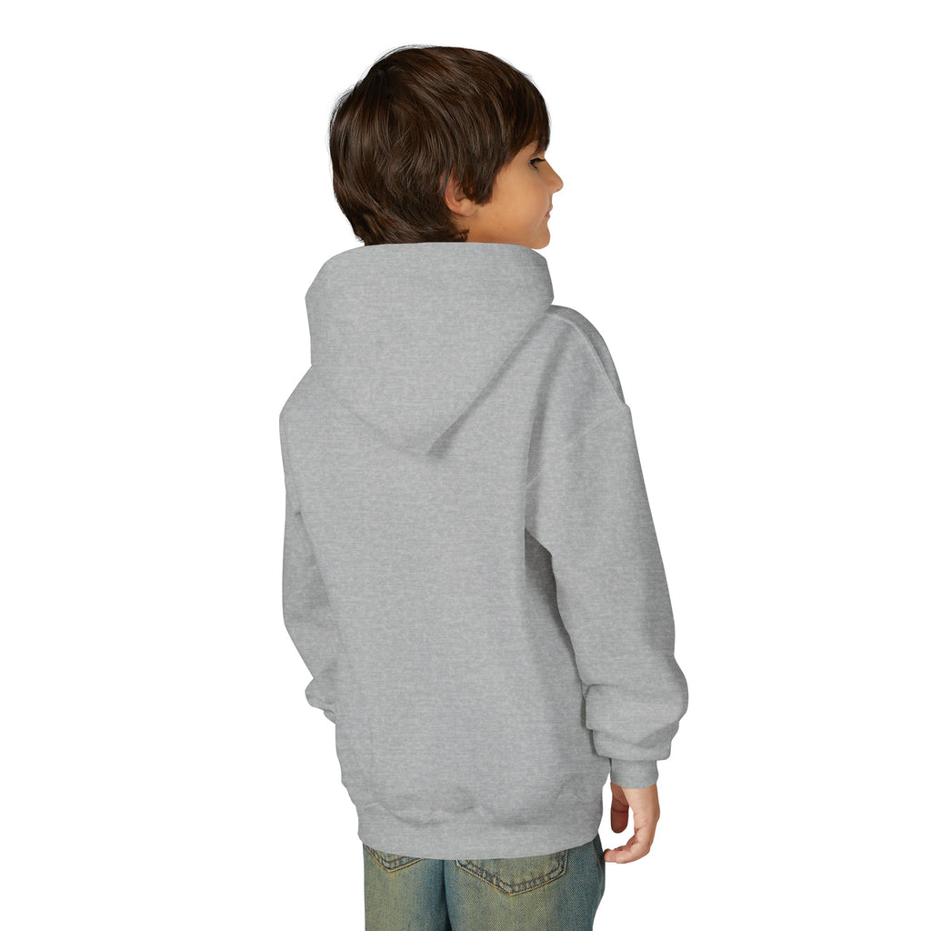 Youth Hoodie — Minimal Dove Logo "Wild & Free" Chest Print