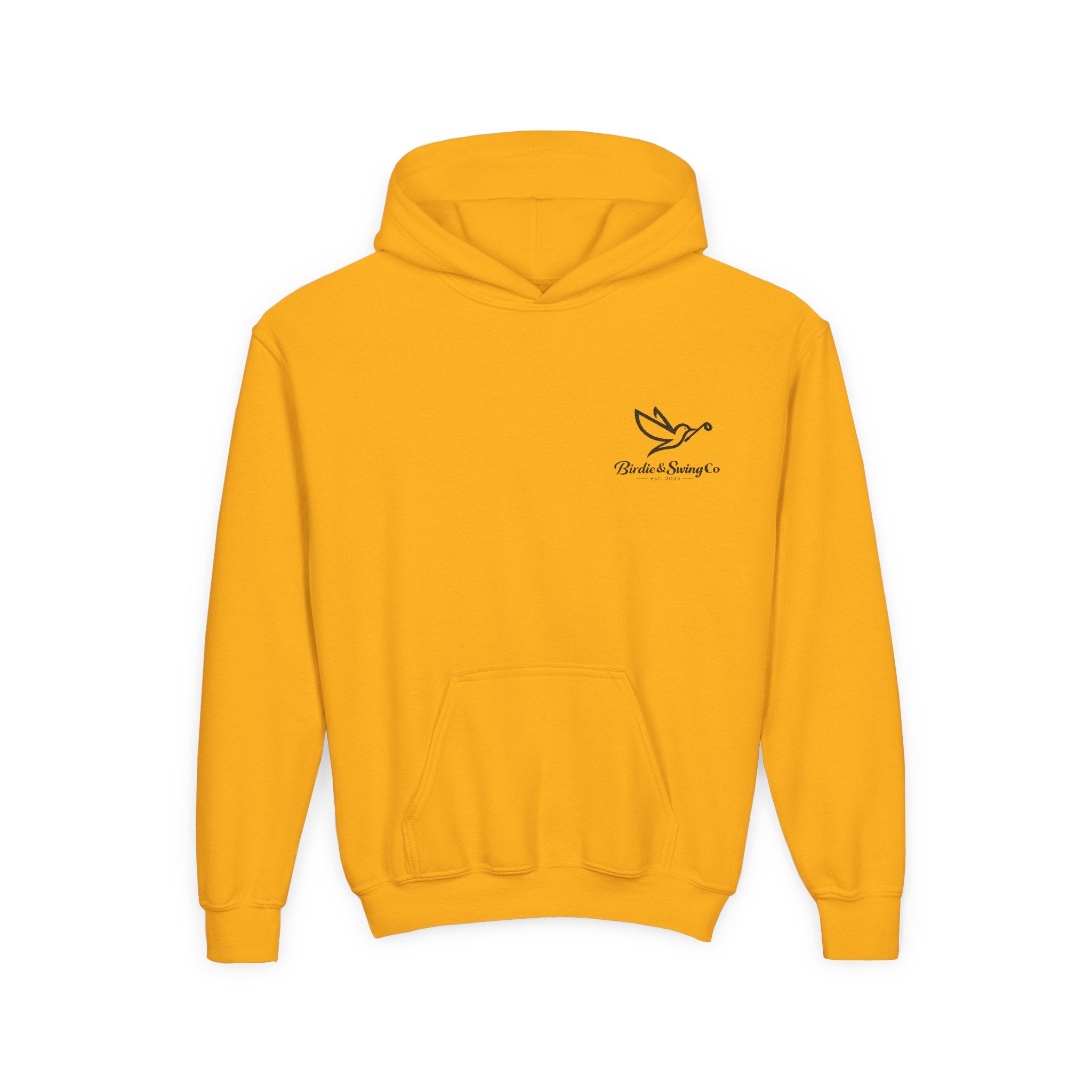 Youth Hoodie — Minimal Dove Logo "Wild & Free" Chest Print