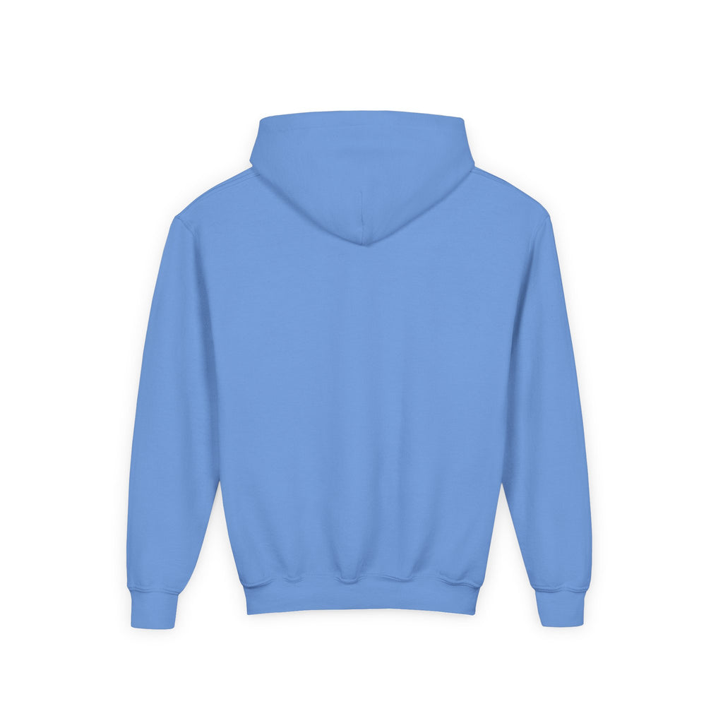 Youth Hoodie — Minimal Dove Logo "Wild & Free" Chest Print