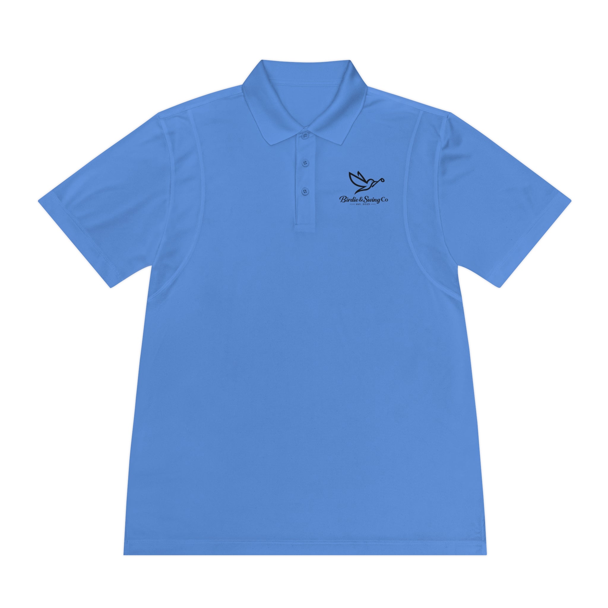 Men's Polo Shirt with Dove Logo — Breathable Sport Polo for Casual & Golf Wear
