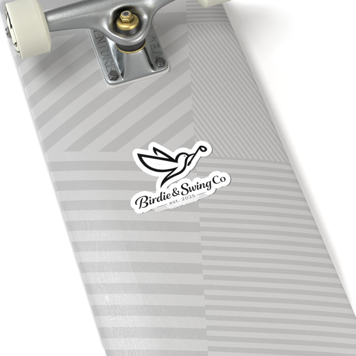 Birdie & Swing Co. Logo Kiss-Cut Sticker — Minimalist Bird Emblem Sticker