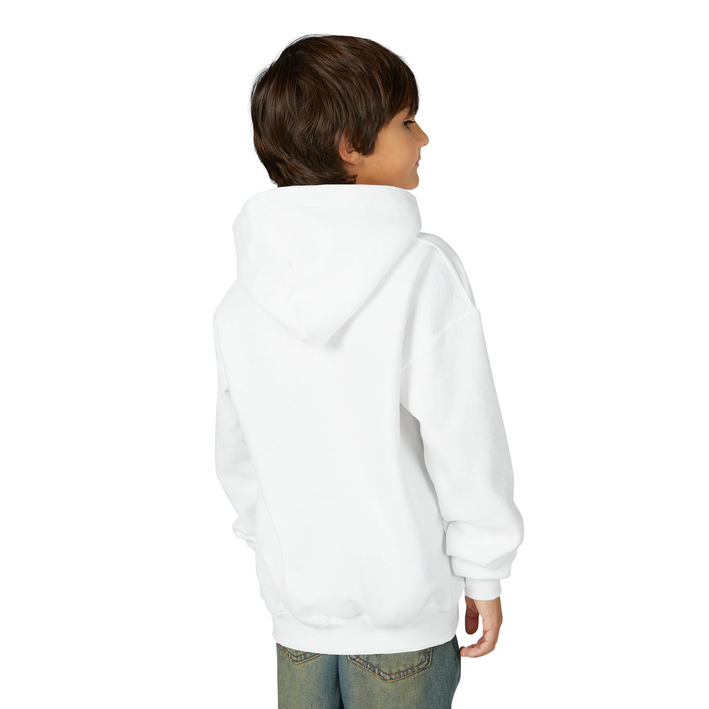Youth Hoodie — Minimal Dove Logo "Wild & Free" Chest Print