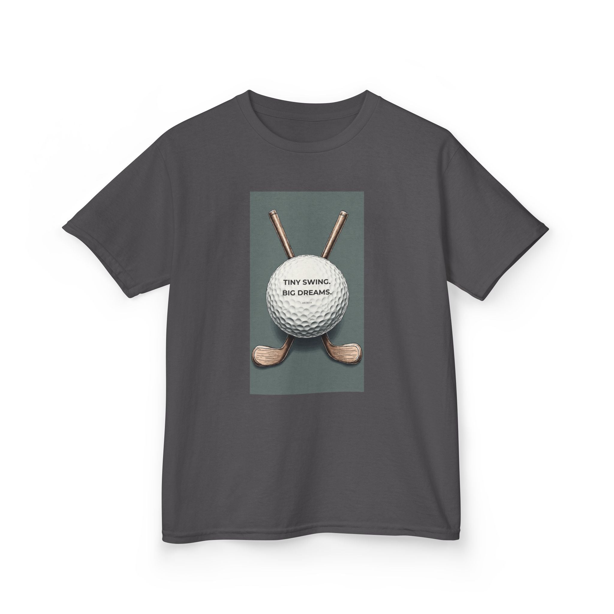 Kids Golf Tee — "Tiny Swing, Big Dreams" Graphic T‑Shirt
