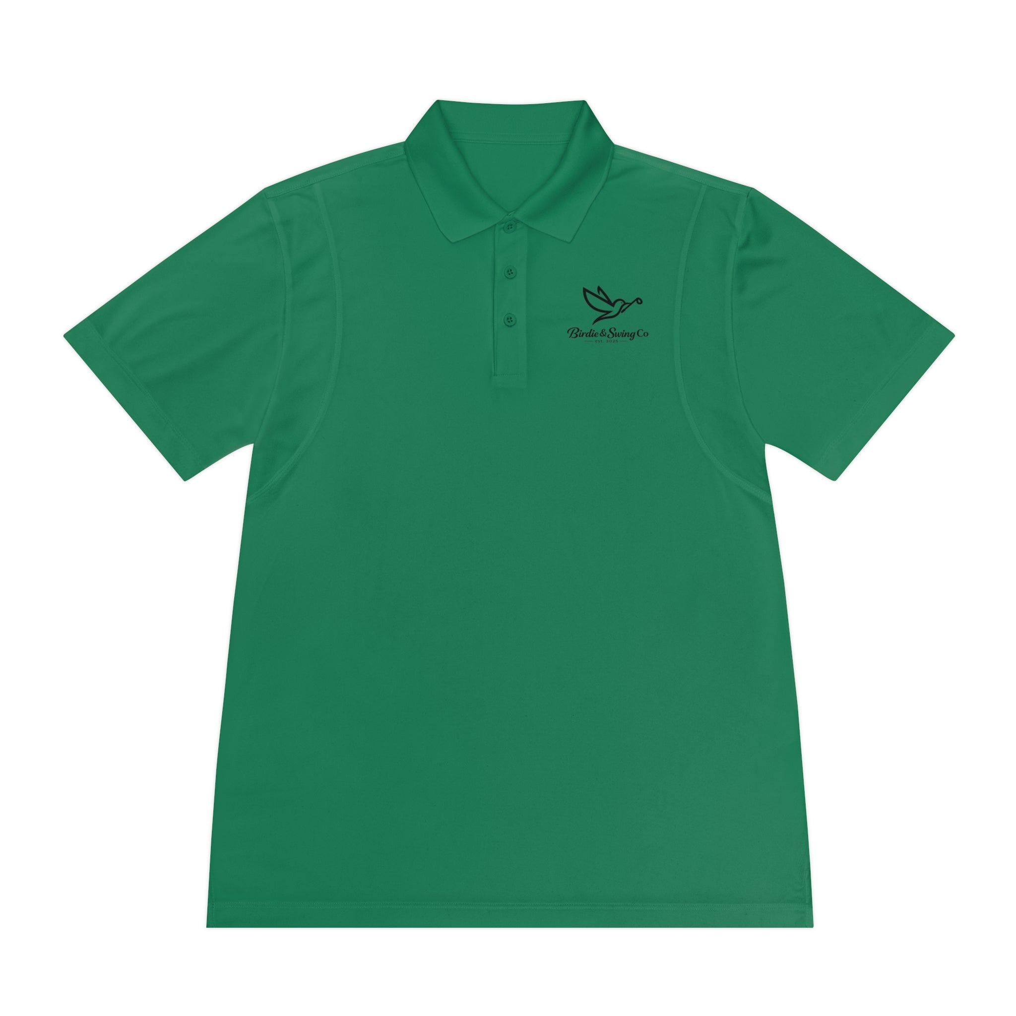 Men's Polo Shirt with Dove Logo — Breathable Sport Polo for Casual & Golf Wear