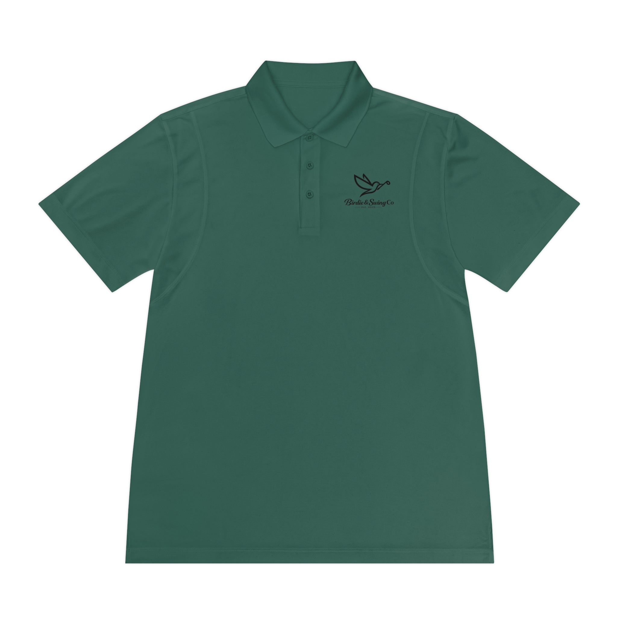 Men's Polo Shirt with Dove Logo — Breathable Sport Polo for Casual & Golf Wear