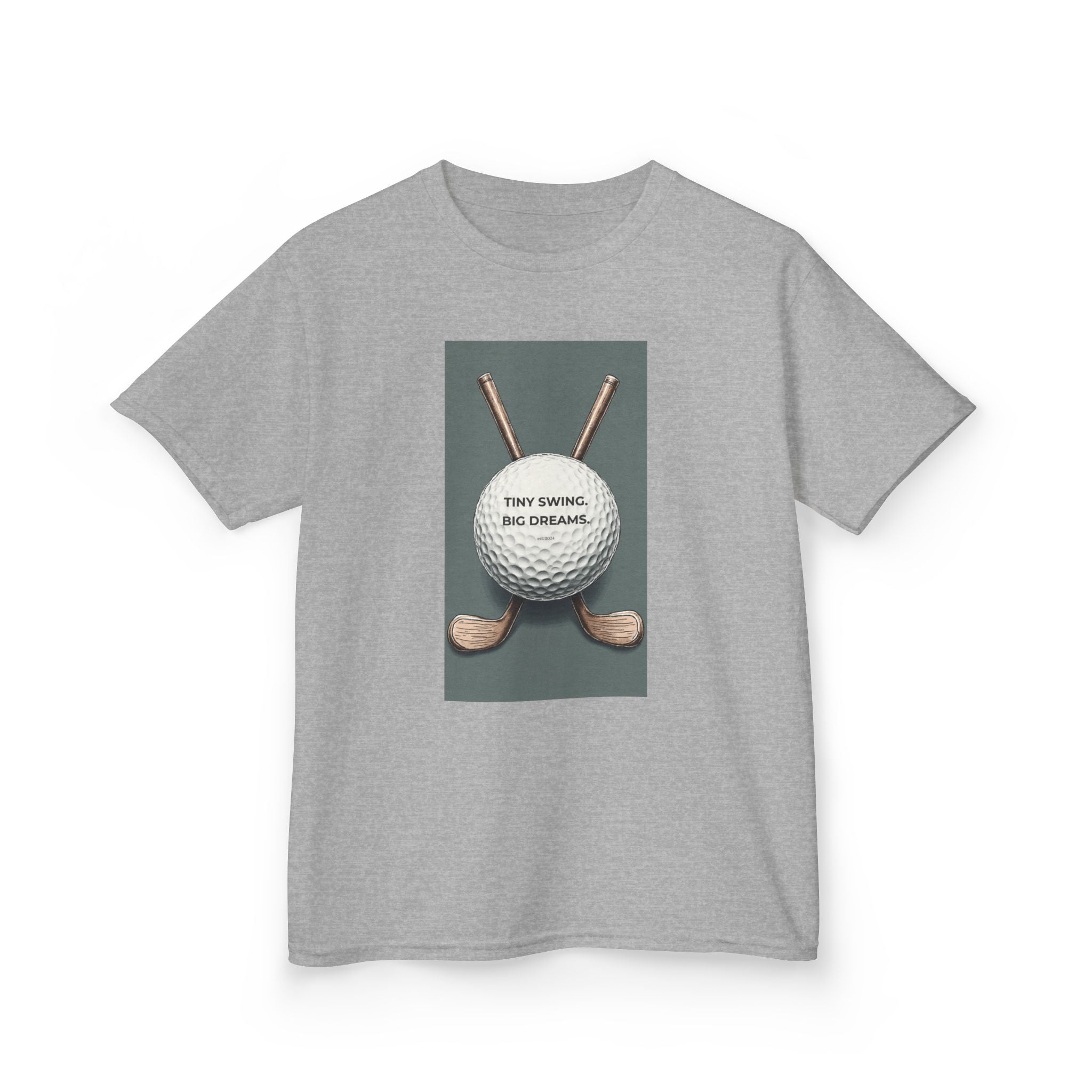 Kids Golf Tee — "Tiny Swing, Big Dreams" Graphic T‑Shirt