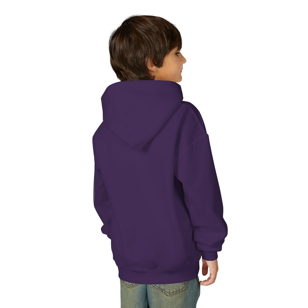 Youth Hoodie — Minimal Dove Logo "Wild & Free" Chest Print