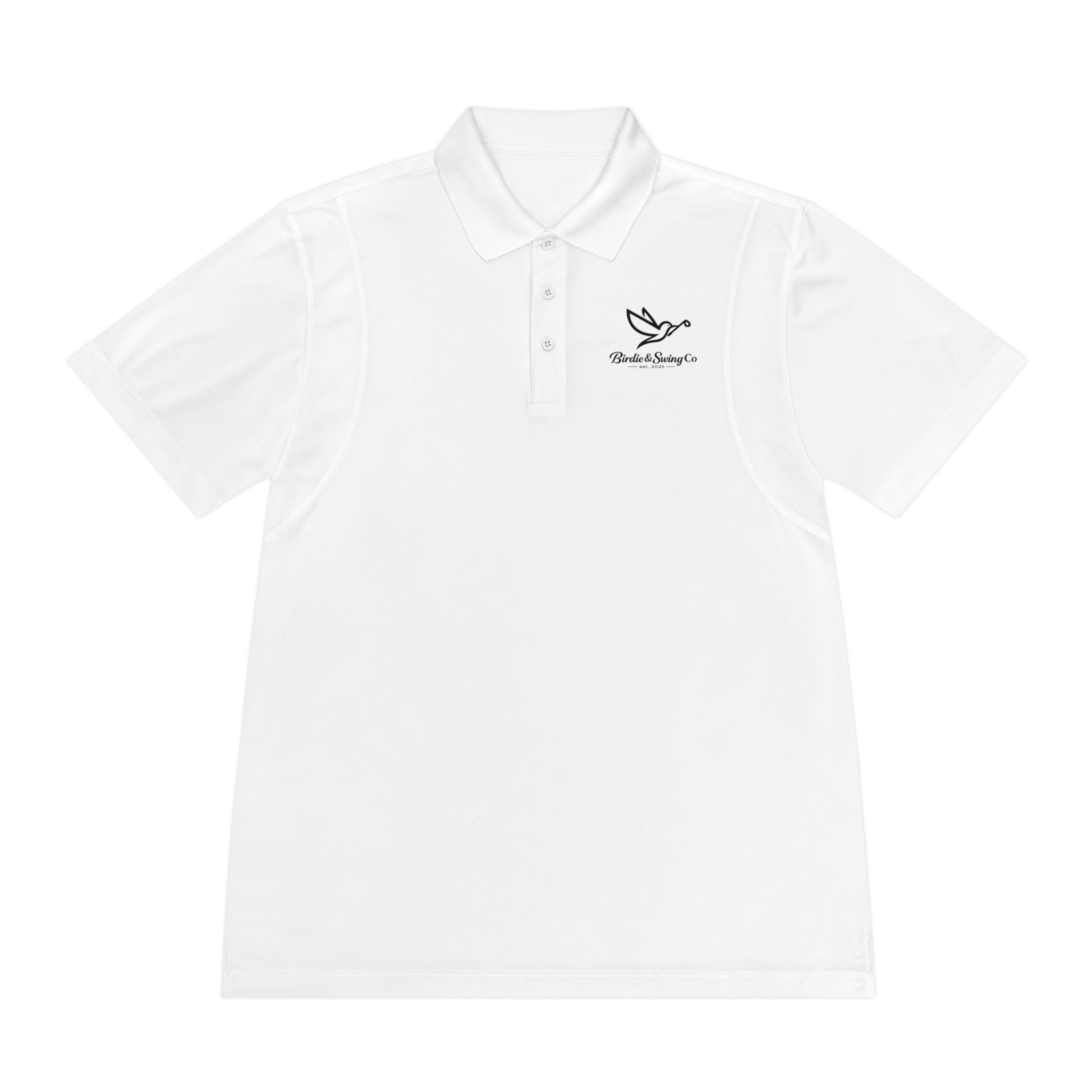 Men's Polo Shirt with Dove Logo — Breathable Sport Polo for Casual & Golf Wear