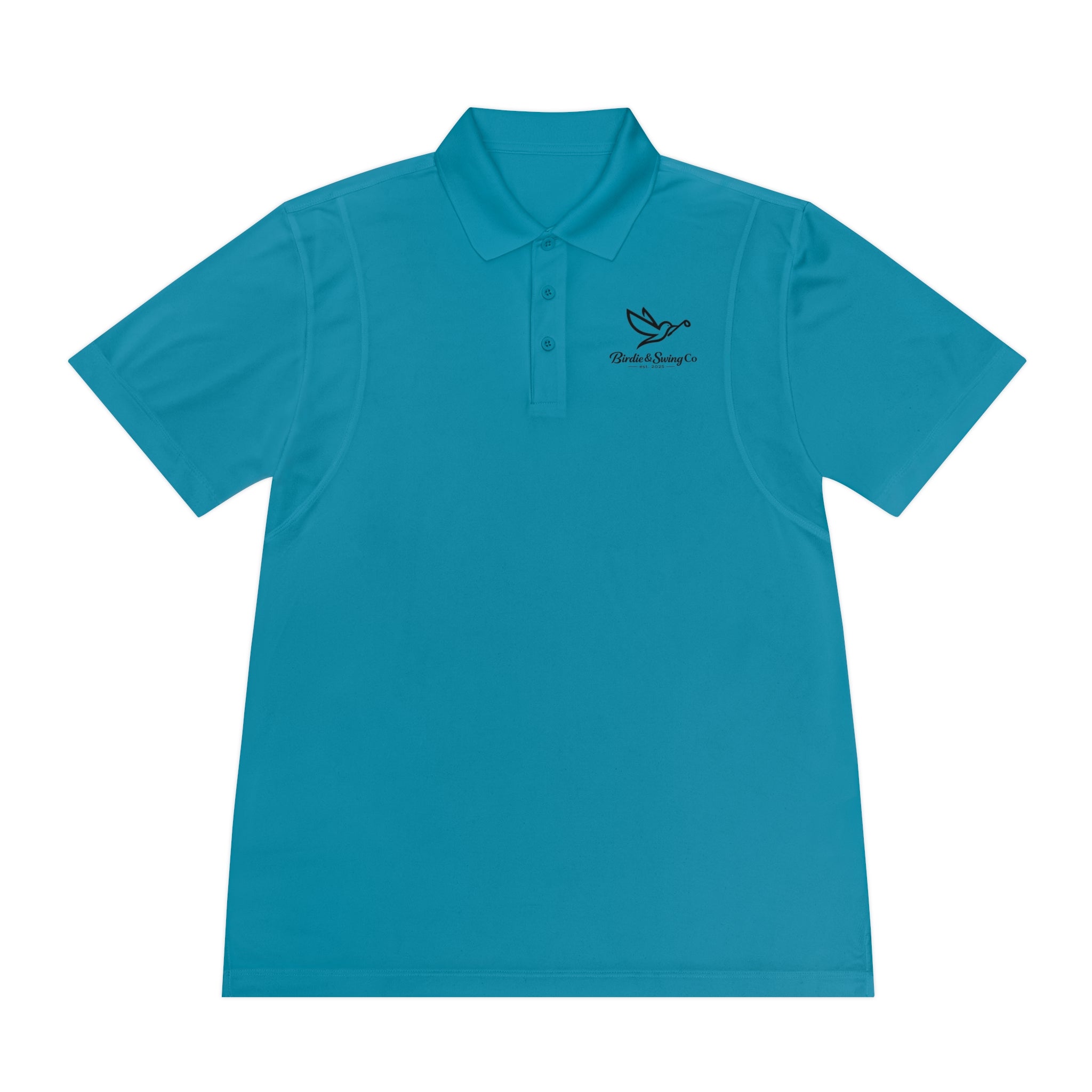 Men's Polo Shirt with Dove Logo — Breathable Sport Polo for Casual & Golf Wear