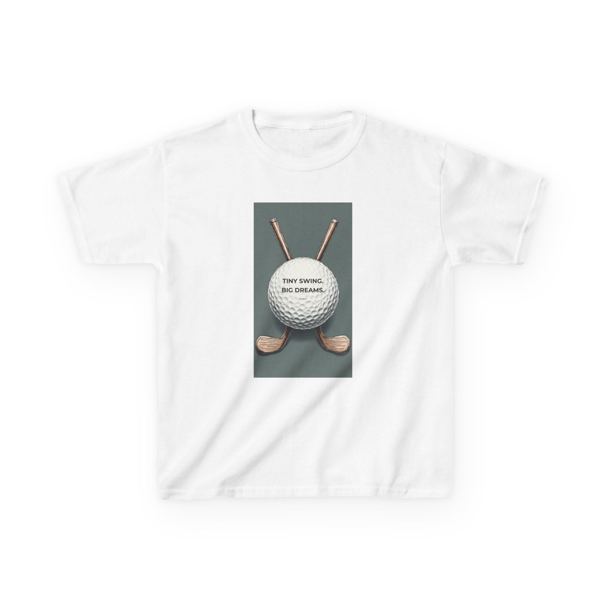Kids Golf Tee — "Tiny Swing, Big Dreams" Graphic T‑Shirt