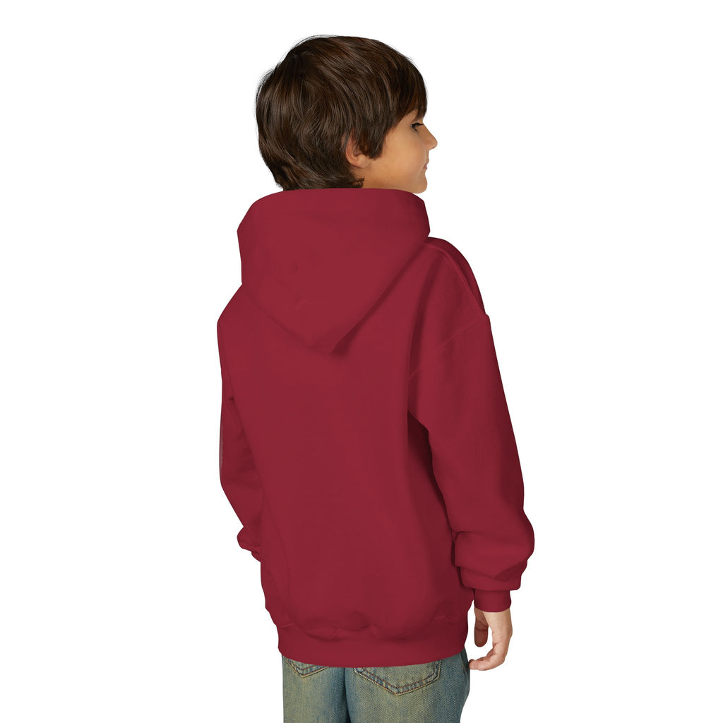 Youth Hoodie — Minimal Dove Logo "Wild & Free" Chest Print