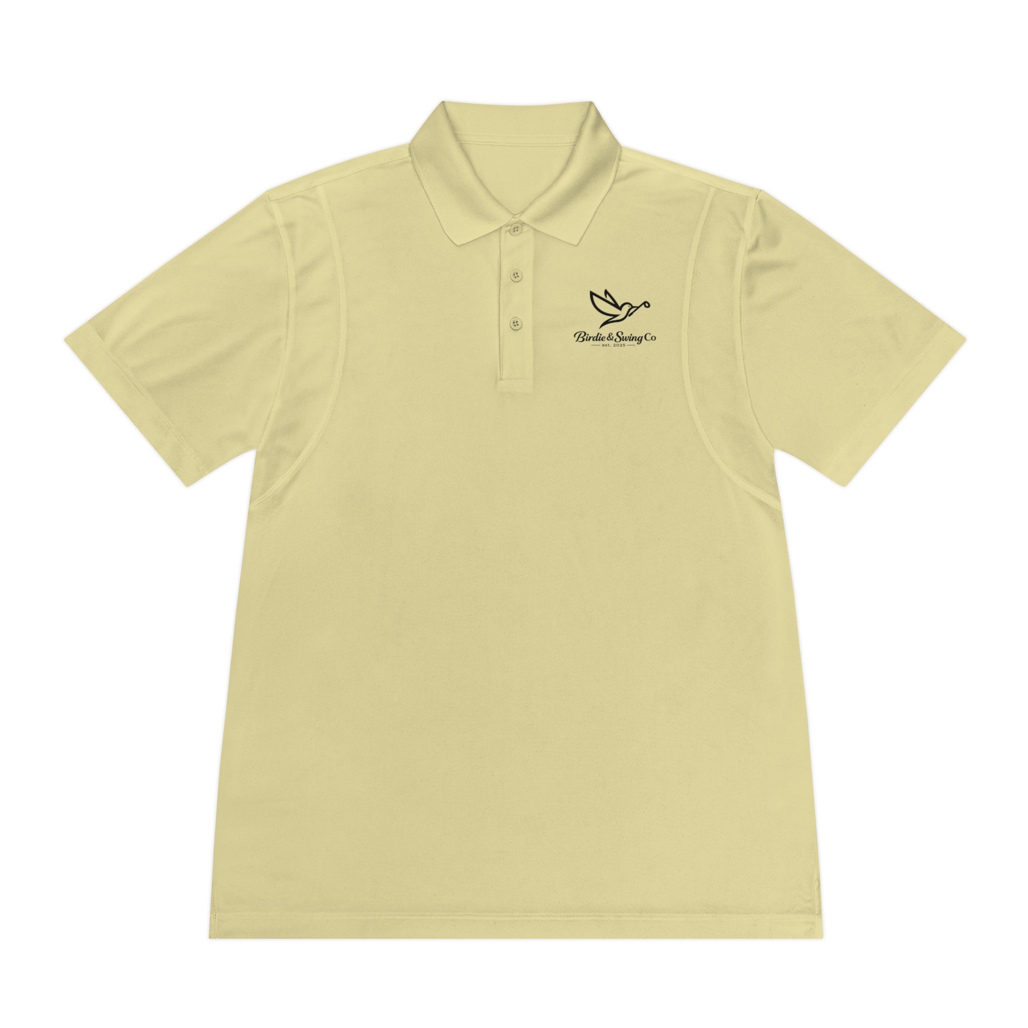 Men's Polo Shirt with Dove Logo — Breathable Sport Polo for Casual & Golf Wear