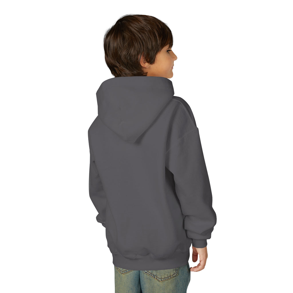 Youth Hoodie — Minimal Dove Logo "Wild & Free" Chest Print