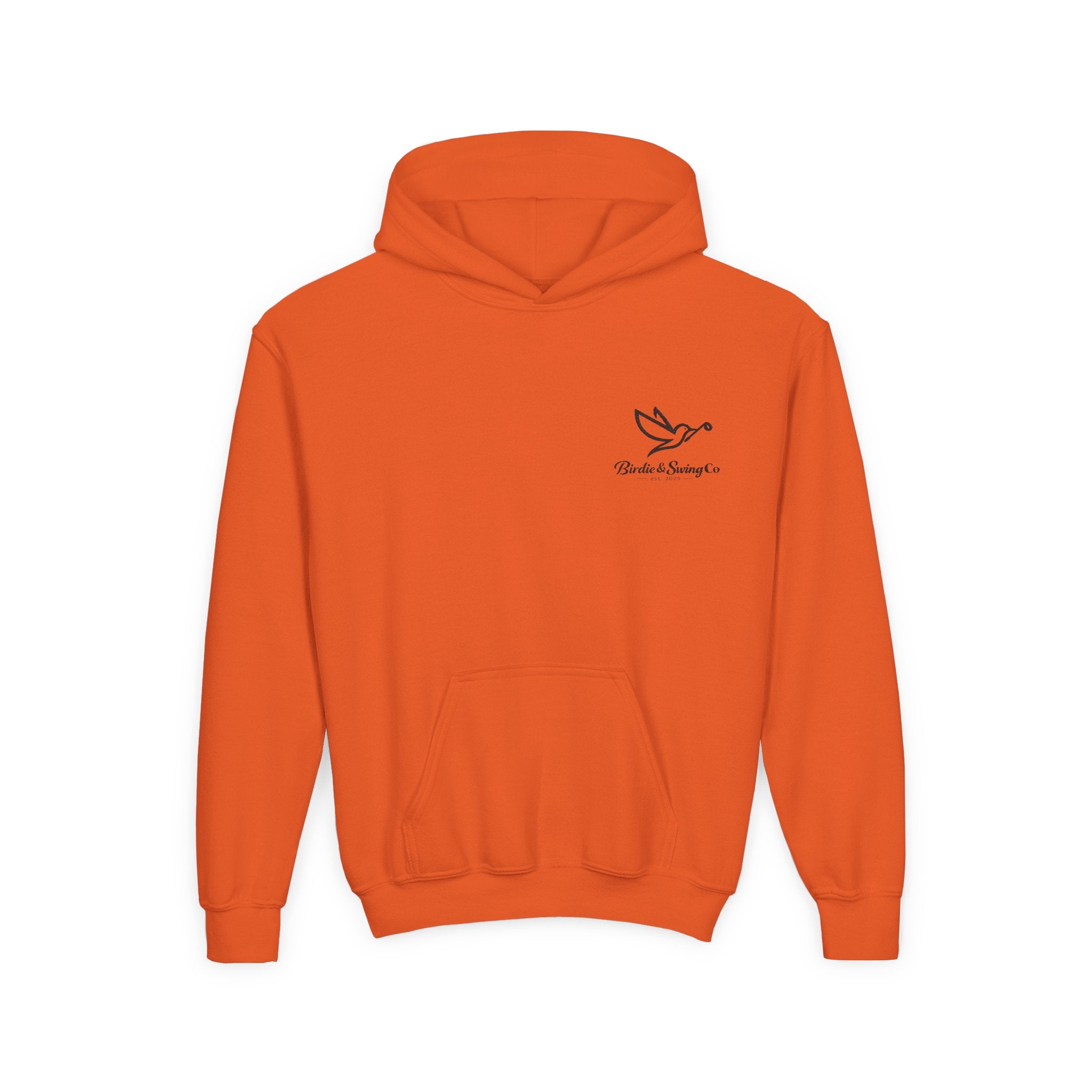 Youth Hoodie — Minimal Dove Logo "Wild & Free" Chest Print