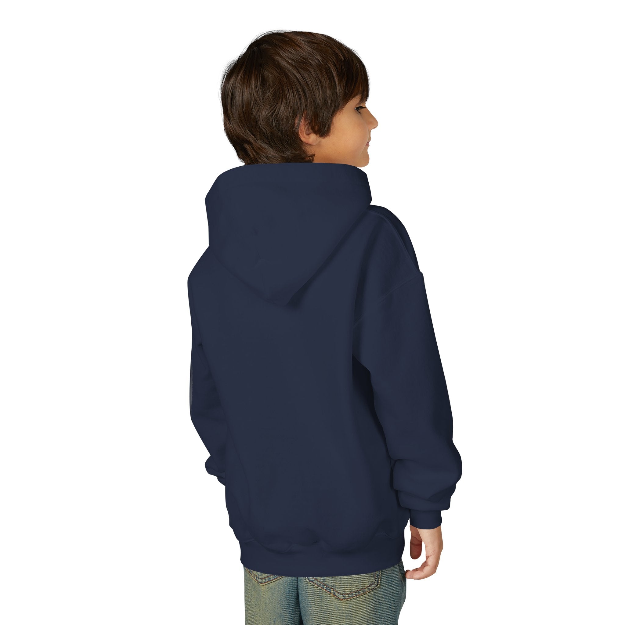 Youth Hoodie — Minimal Dove Logo "Wild & Free" Chest Print