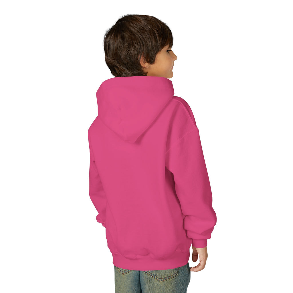Youth Hoodie — Minimal Dove Logo "Wild & Free" Chest Print