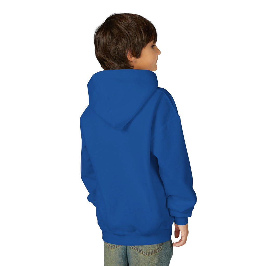 Youth Hoodie — Minimal Dove Logo "Wild & Free" Chest Print