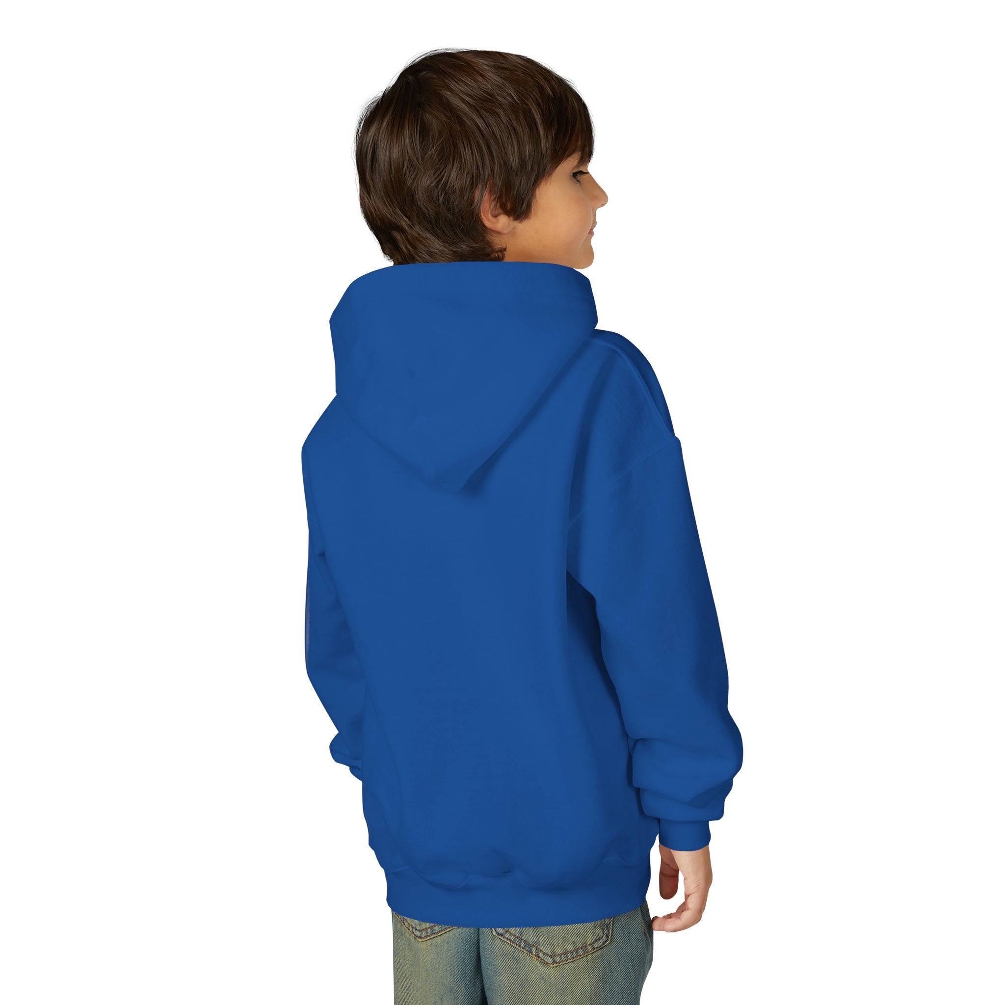 Youth Hoodie — Minimal Dove Logo "Wild & Free" Chest Print
