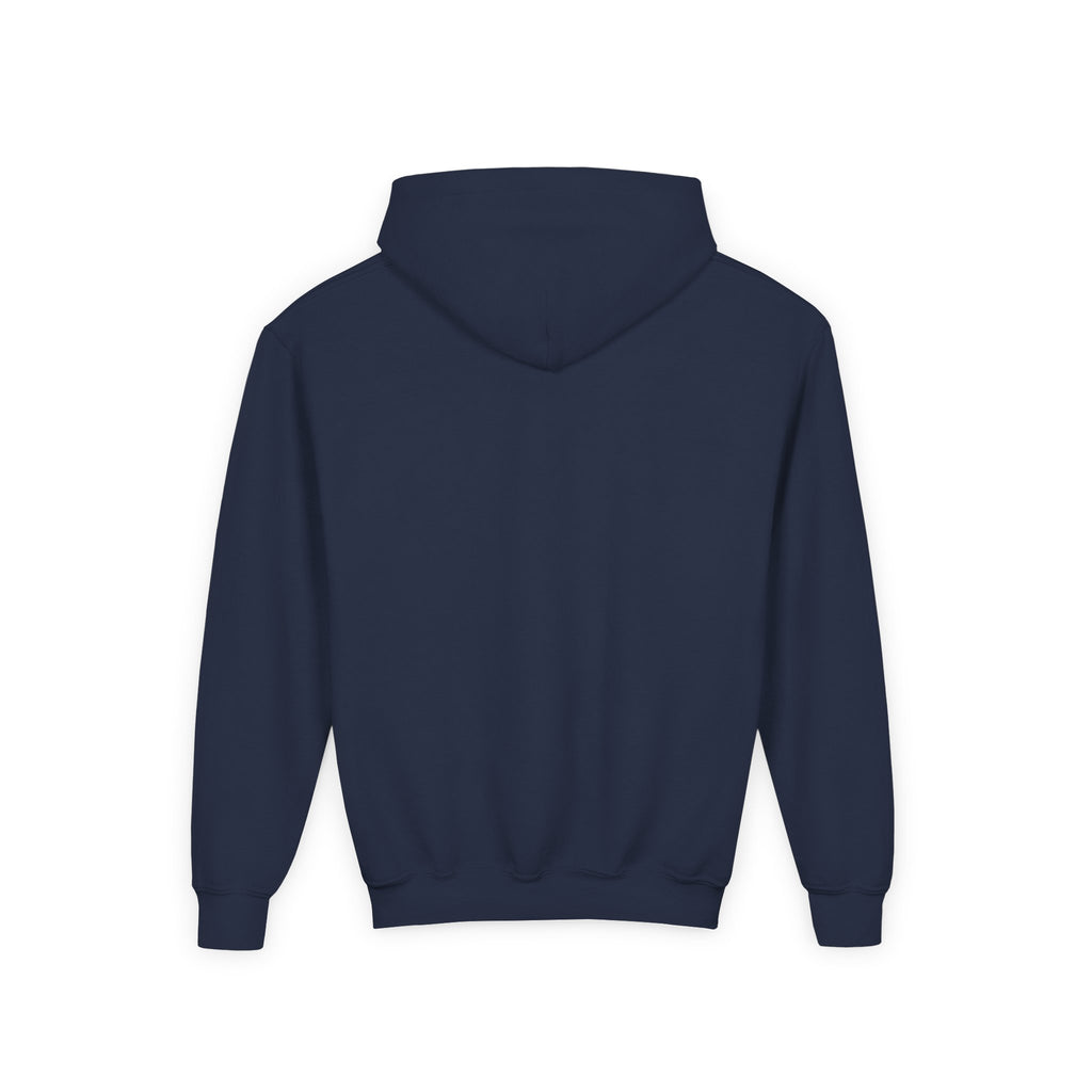 Youth Hoodie — Minimal Dove Logo "Wild & Free" Chest Print